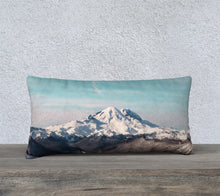 Load image into Gallery viewer, Mount Rainier Technicolor Teal Pillow Cover
