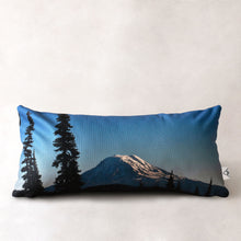 Load image into Gallery viewer, Mount Adams in Blue Lumbar Pillow Cover
