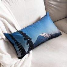 Load image into Gallery viewer, Mount Adams in Blue Lumbar Pillow Cover
